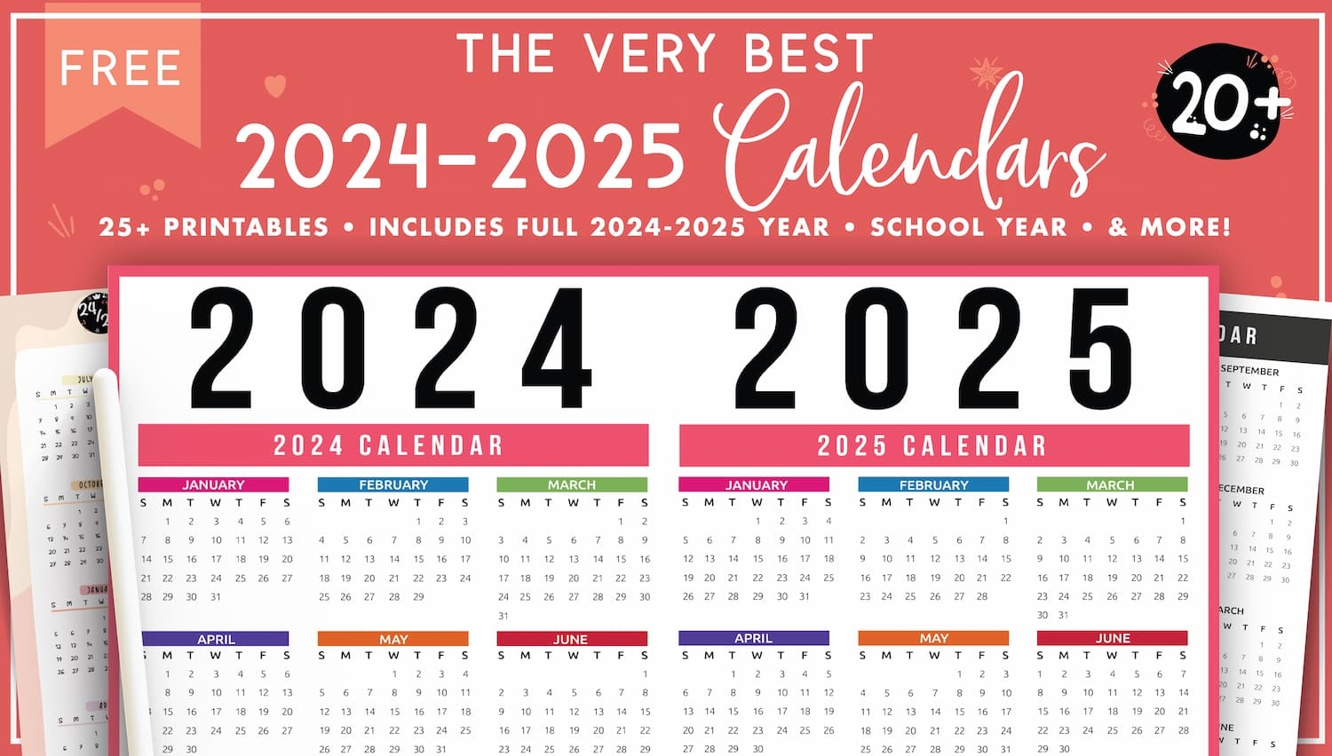 2024 2025 Calendar Free Printables World Of Printables 2024 2025 Calendar Free Printables World Of Printables