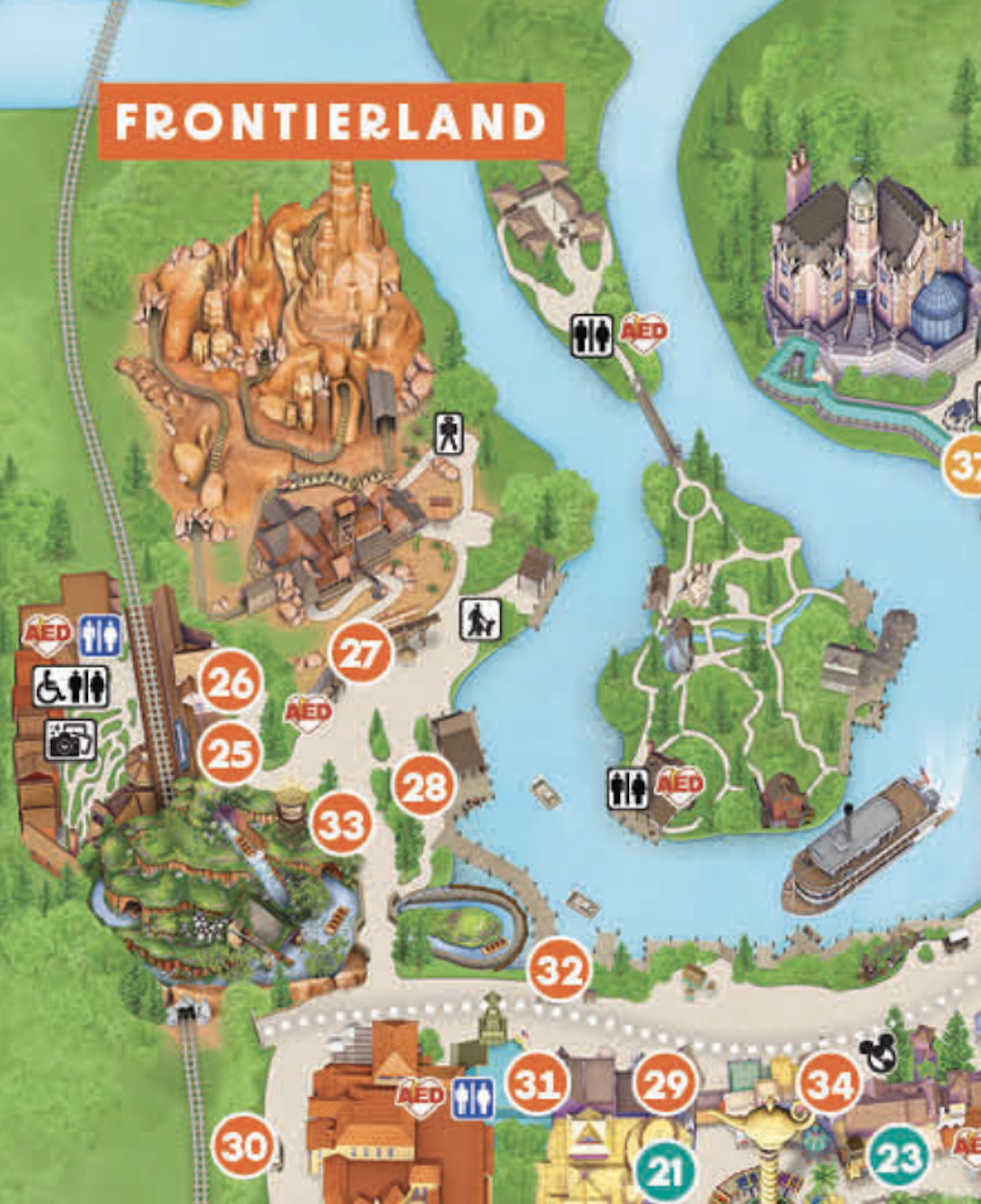 2025 Magic Kingdom Map Of Disney World Printable PDF 