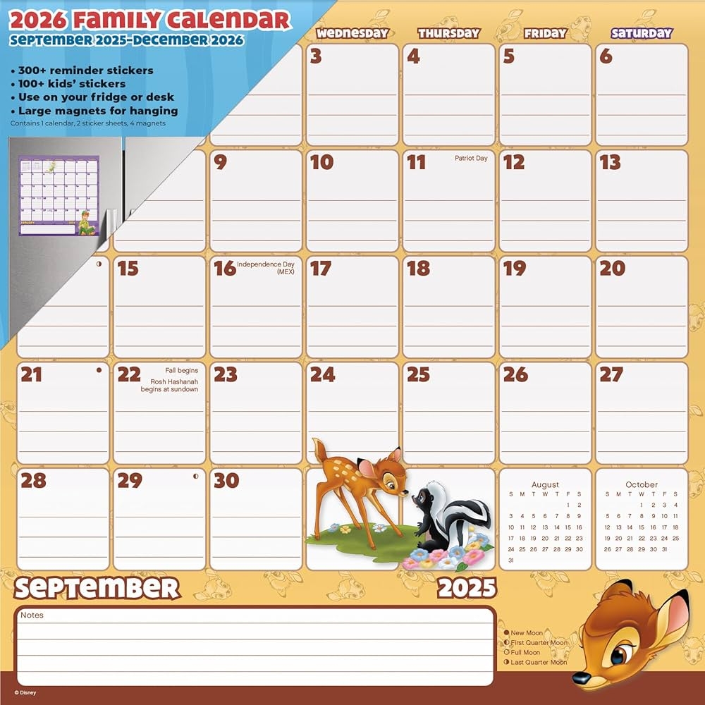 2026 Disney Classic Magnetic Family Calendar Trends International 9798888287163 Amazon Books