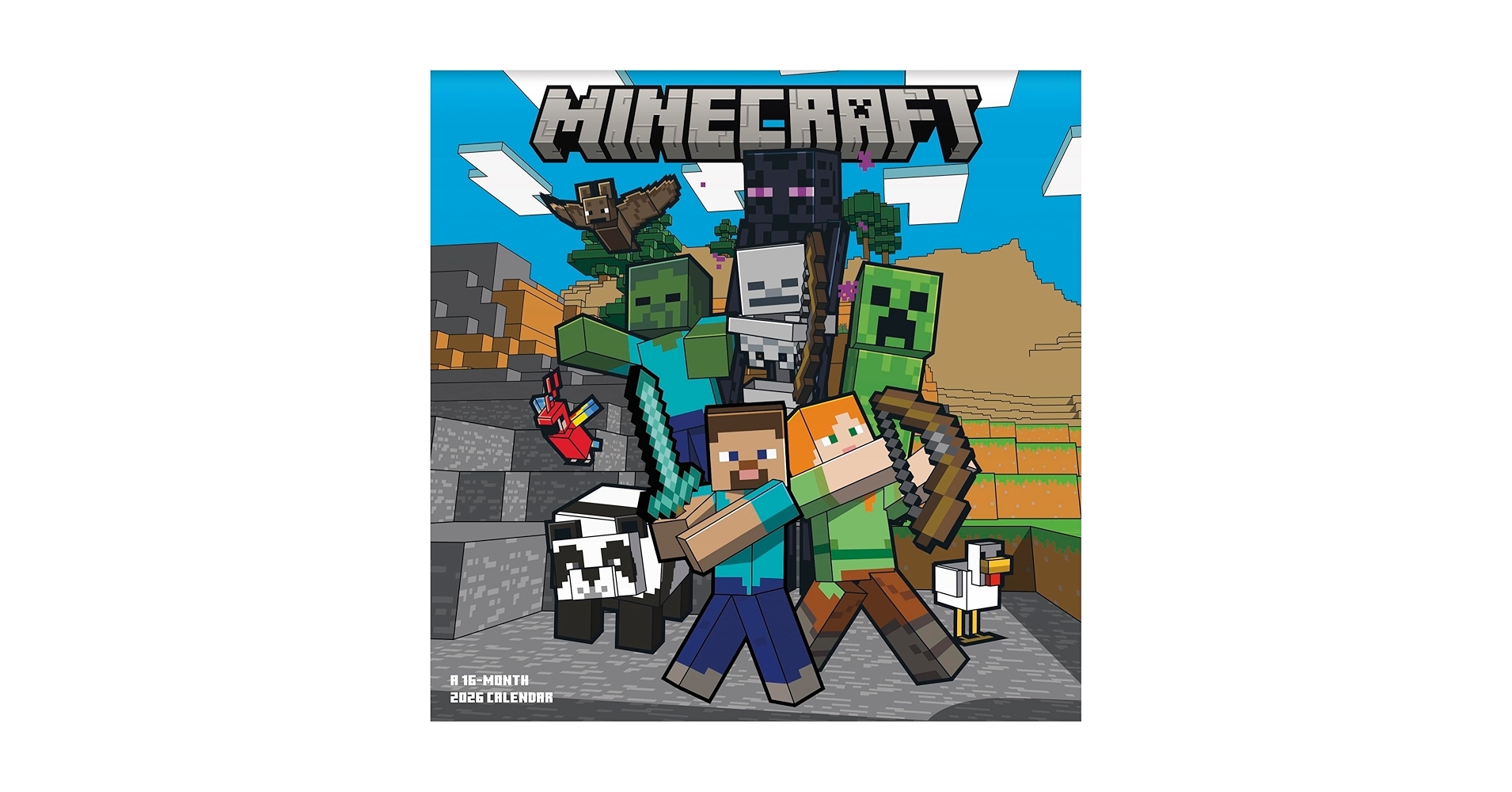2026 Minecraft Wall Calendar Trends International 9798888285978 Amazon Books