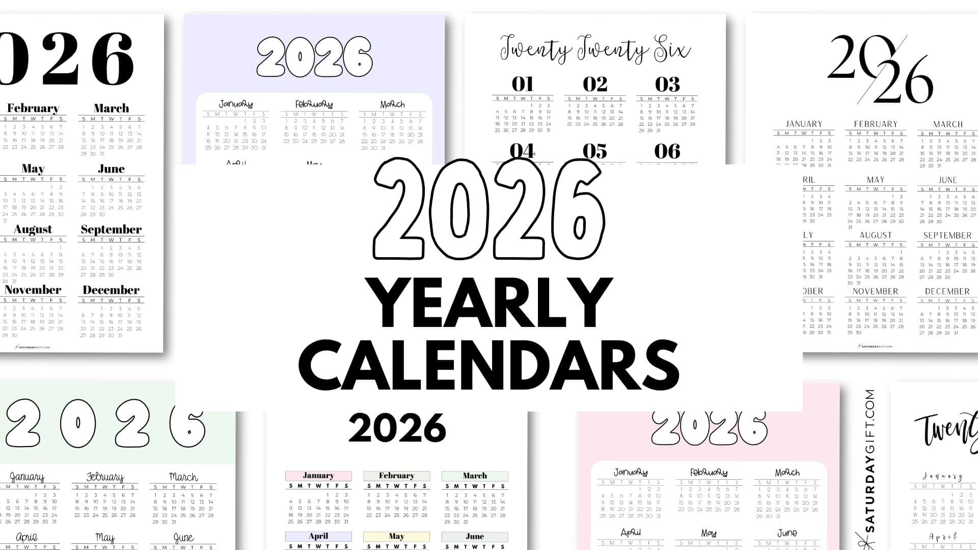 2026 Calendar Fillable Printable