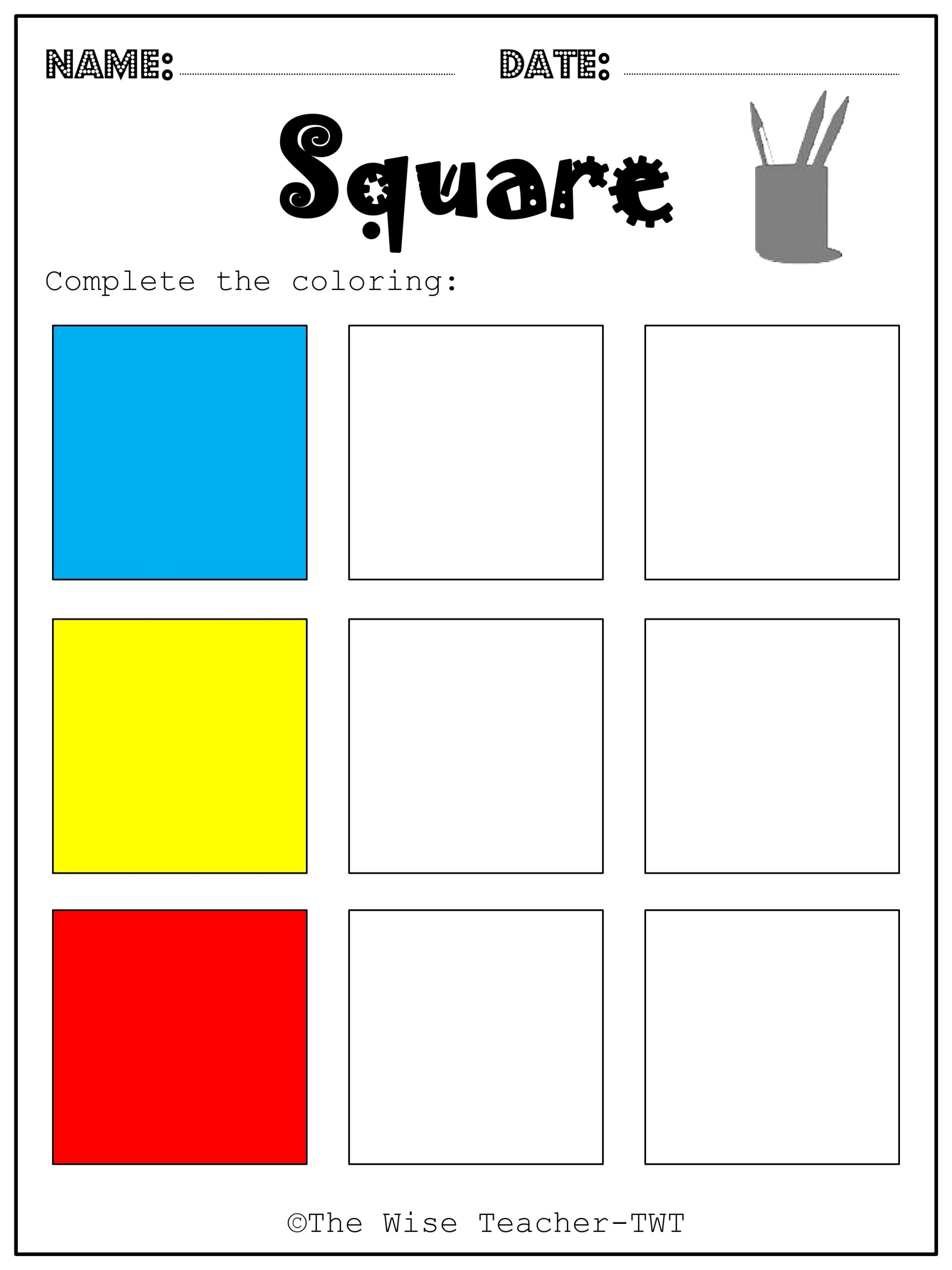 21 2D Printable Coloring Shapes Worksheets Coloring Pages Made By Teachers