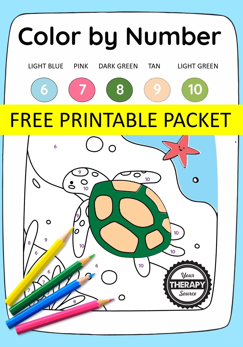 Kindergarten Printable Color Worksheet