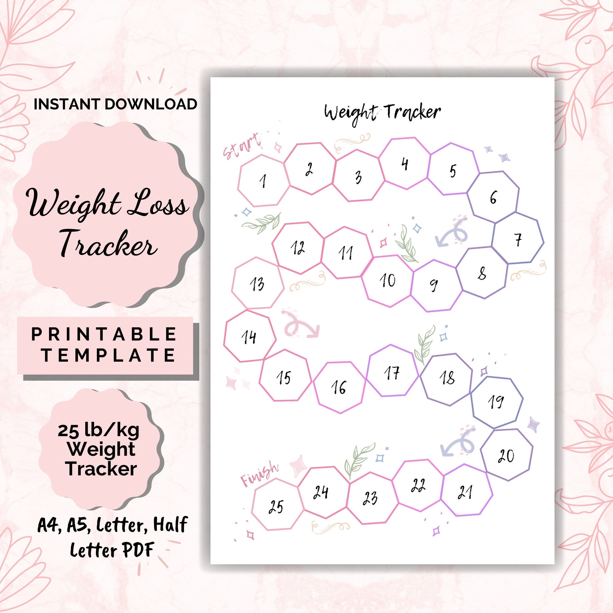 Weight Loss Countdown Chart