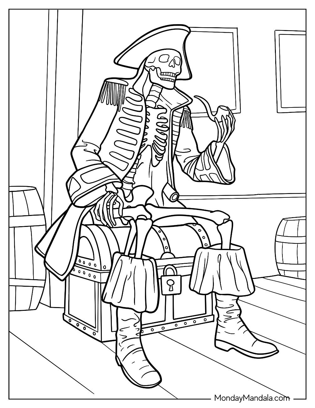28 Pirate Coloring Pages Free PDF Printables 