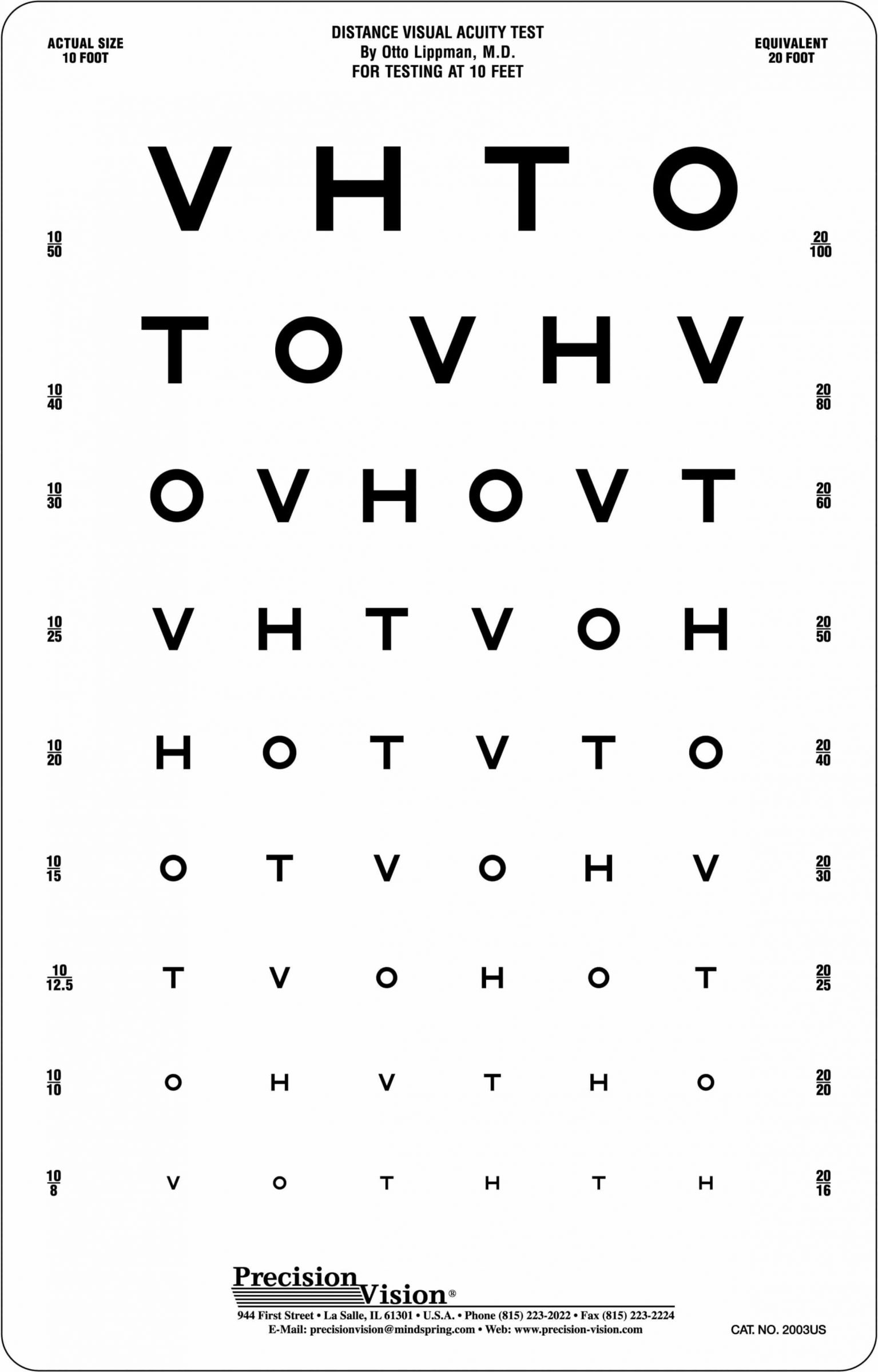 Printable 16 Inch Away Eye Chart Printable 16 Inch Away Eye Chart