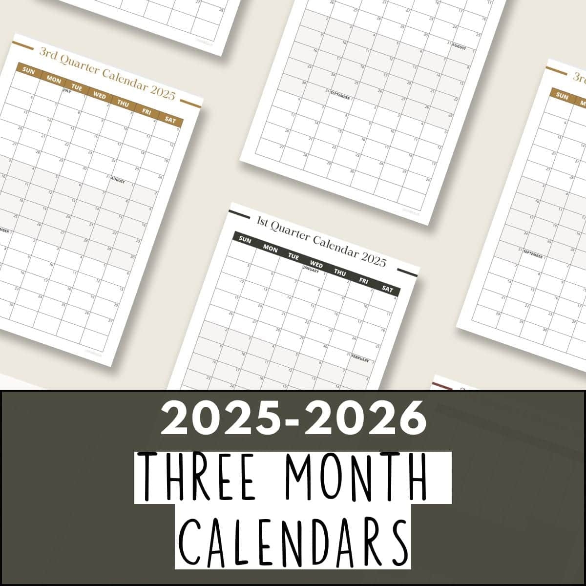 3 Month Calendar Printables 2025 And 2026 Love Our Real Life