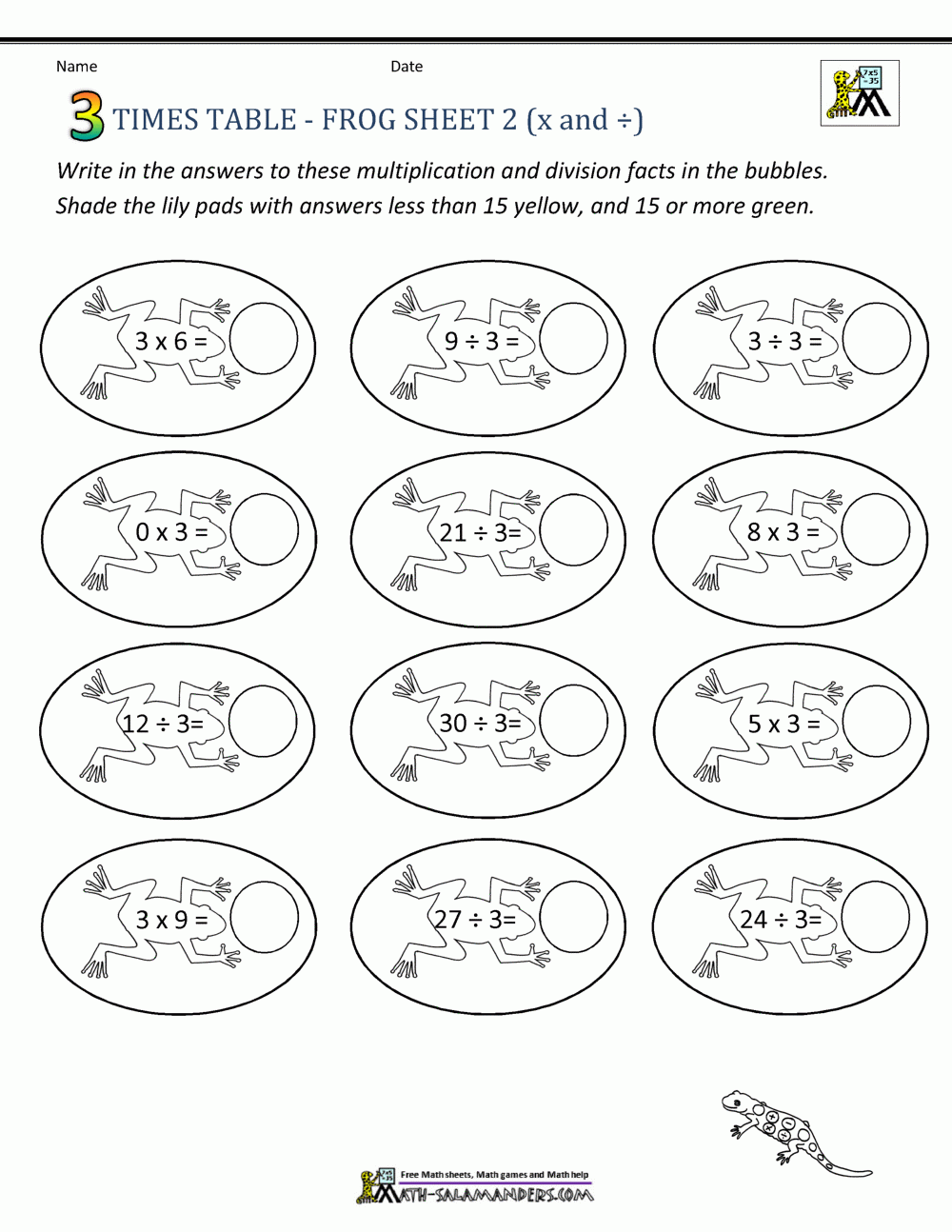 3 Times Table Worksheet Collection