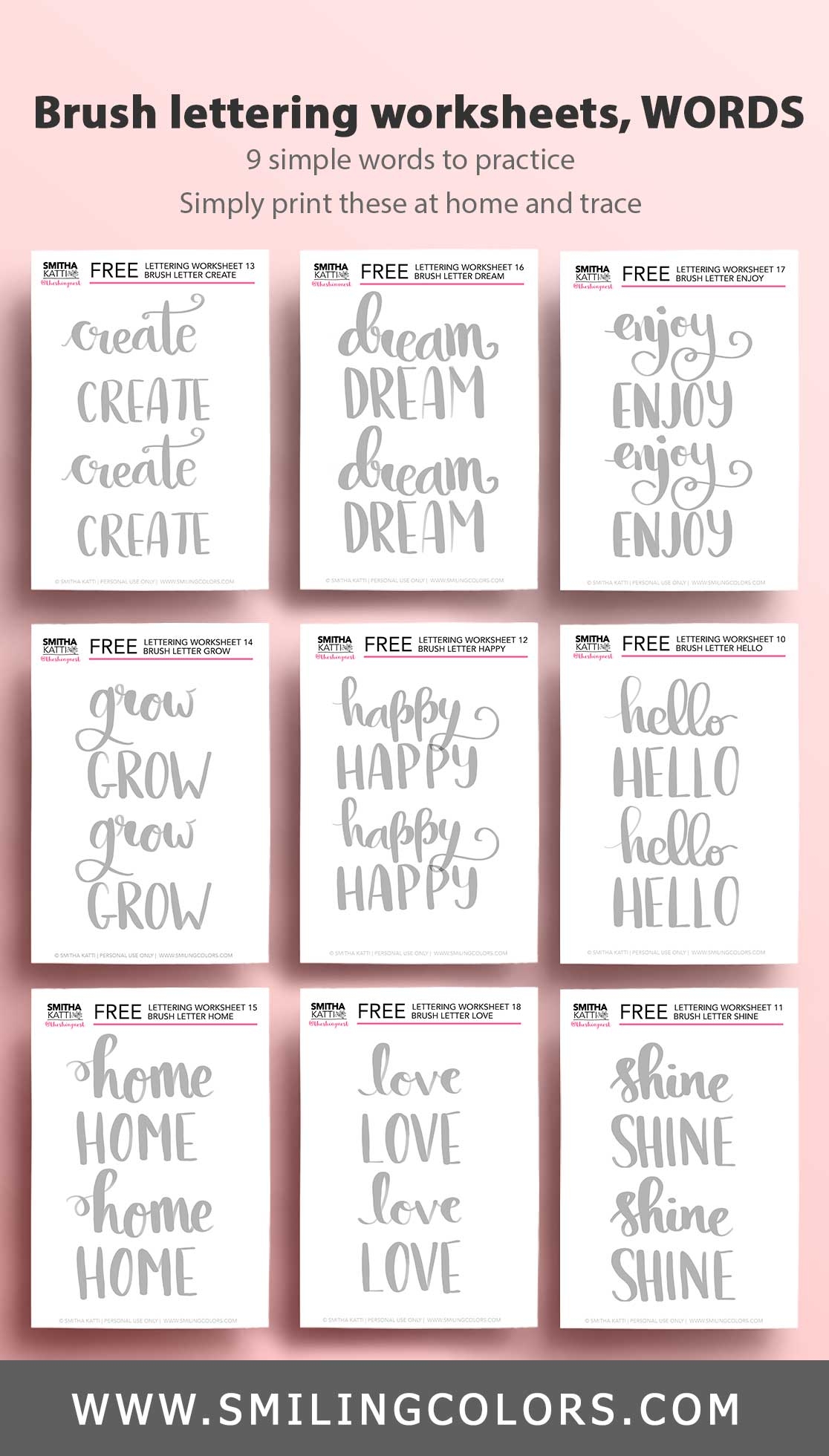 30 FREE Lettering Worksheets Print Start Practicing