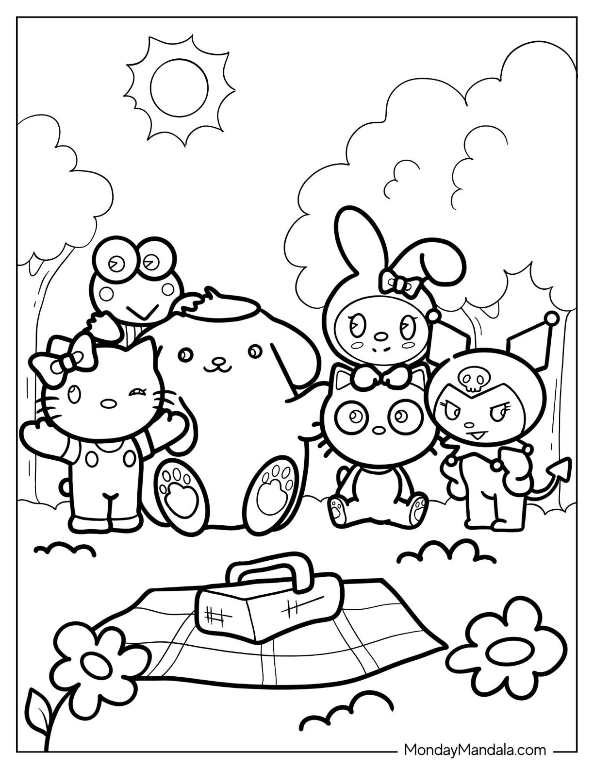 Printable Hello Kitty Coloring Sheet Printable Hello Kitty Coloring Sheet