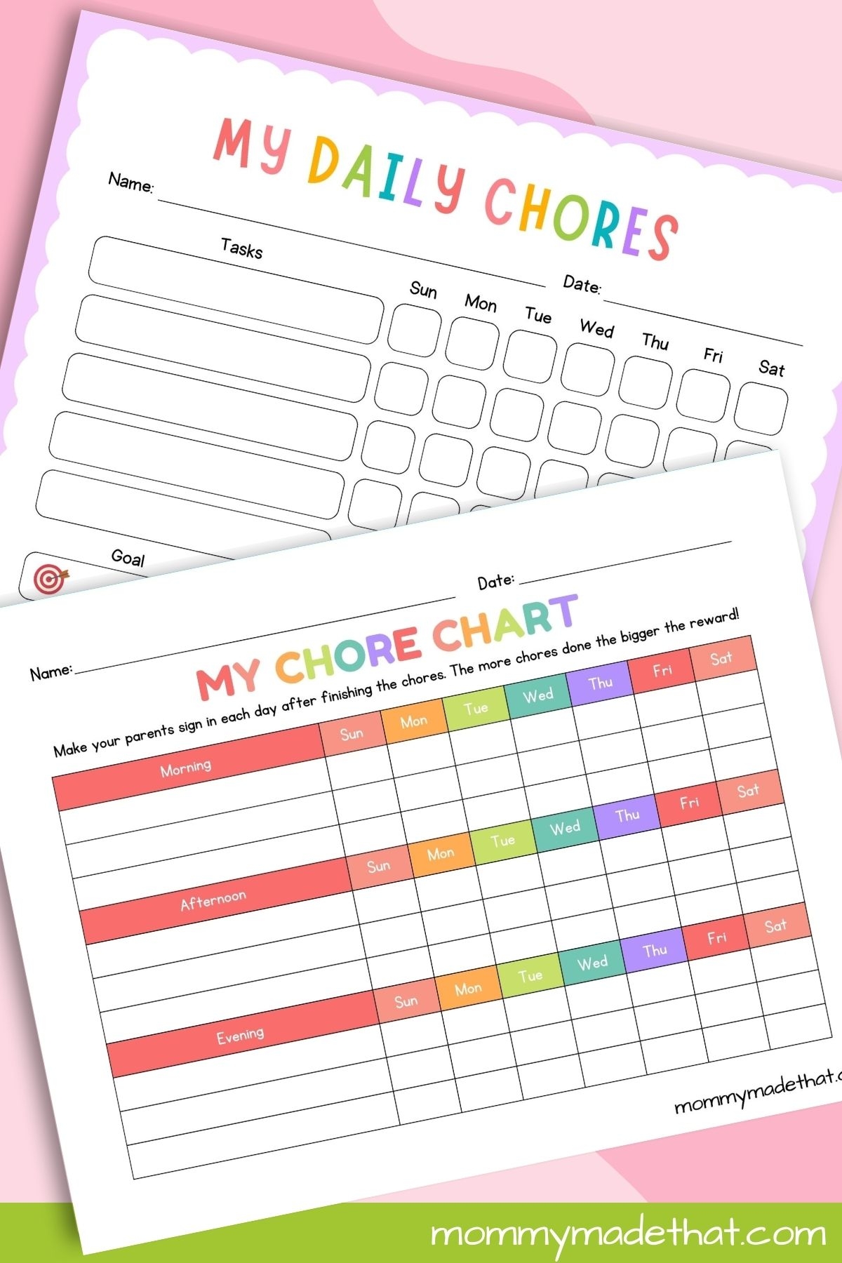 31 Free Printable Chore Charts Lots Of Fun Cute Charts 