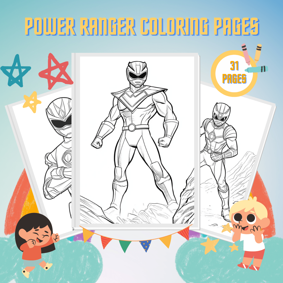 Power Ranger Printable Coloring Sheets