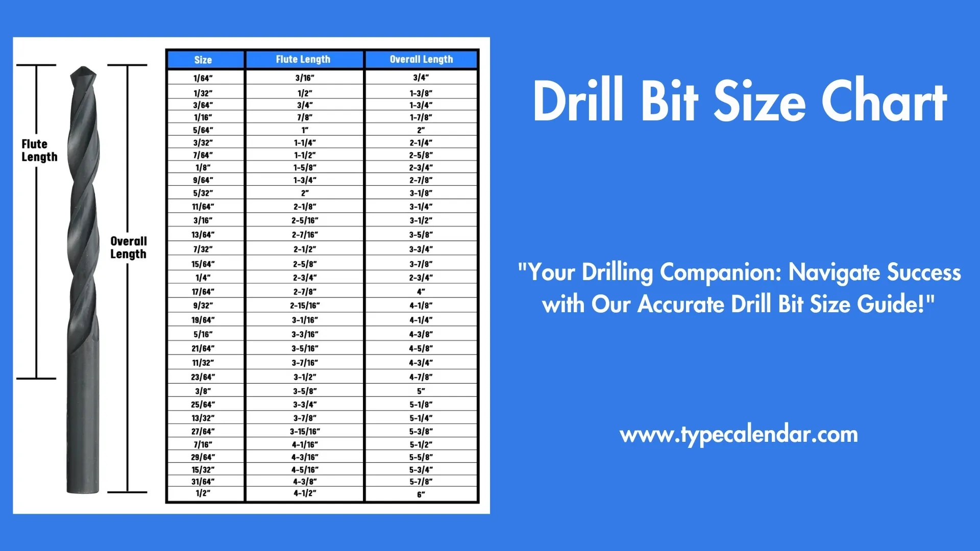 33 Free Printable Drill Bit Size Charts PDF 