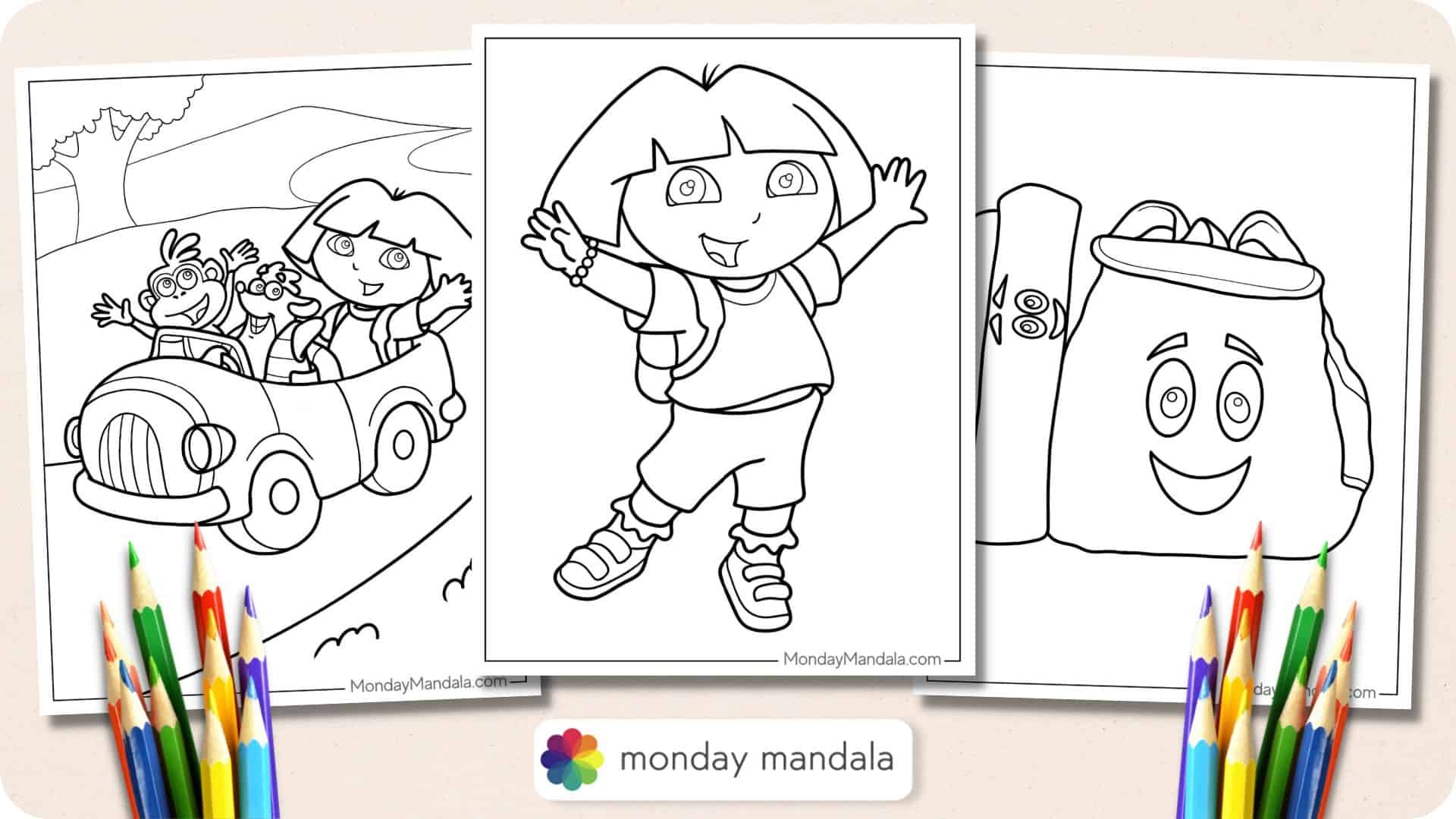 36 Dora The Explorer Coloring Pages Free PDF Printables 