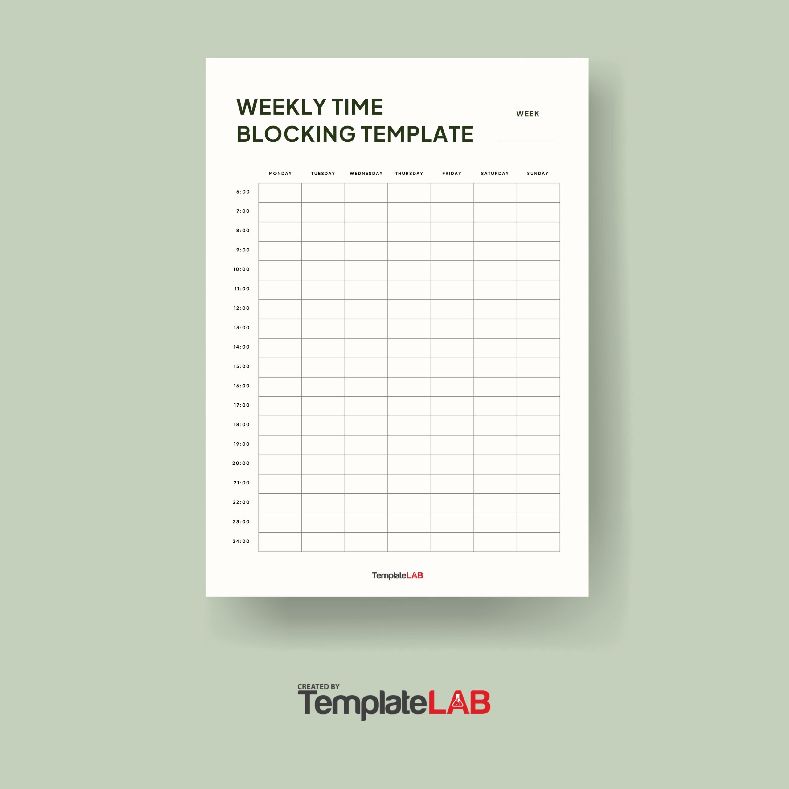37 Printable Time Blocking Templates Weekly Daily Monthly 37 Printable Time Blocking Templates Weekly Daily Monthly