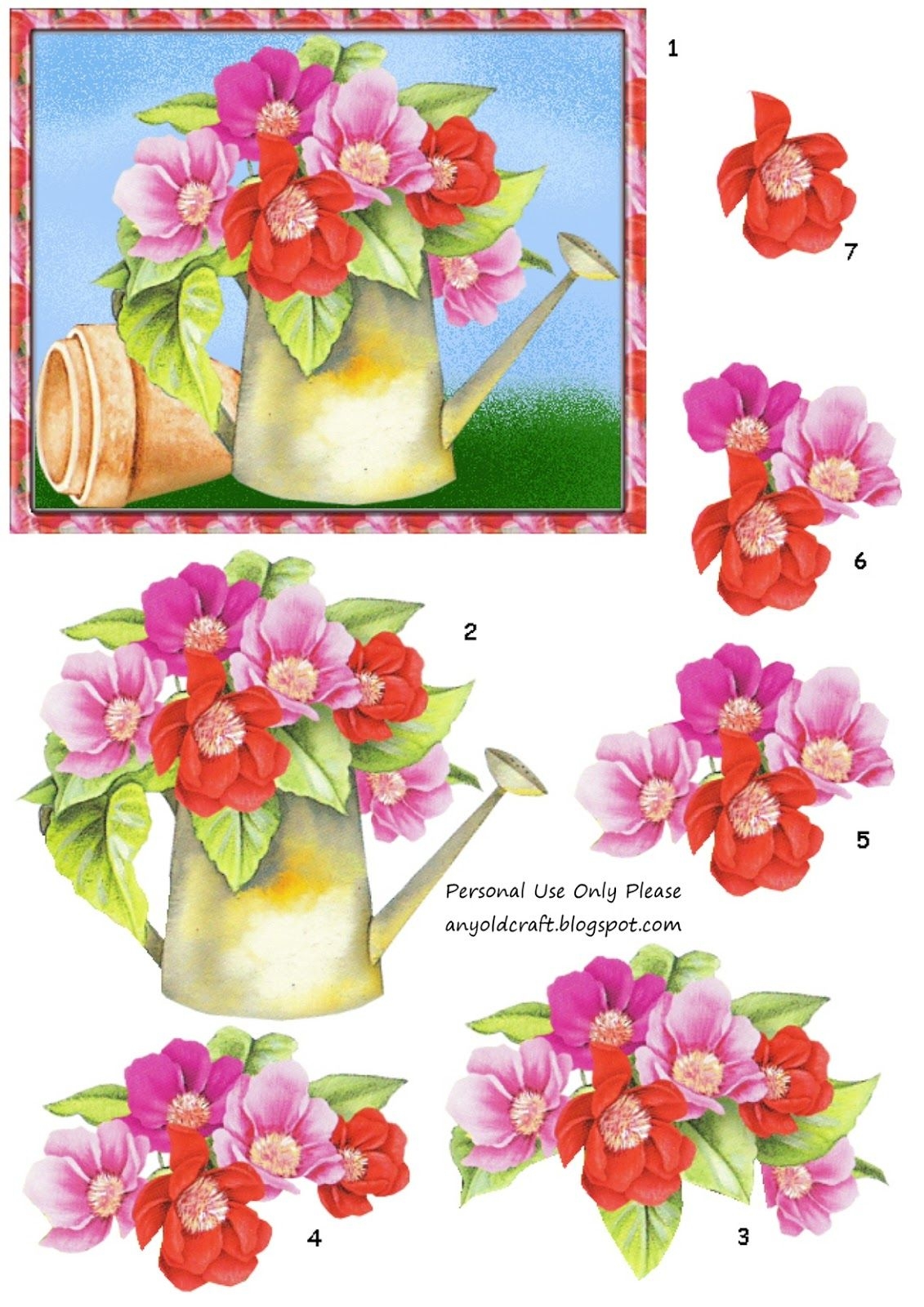 3D Decoupage And Matching Papers Freebie