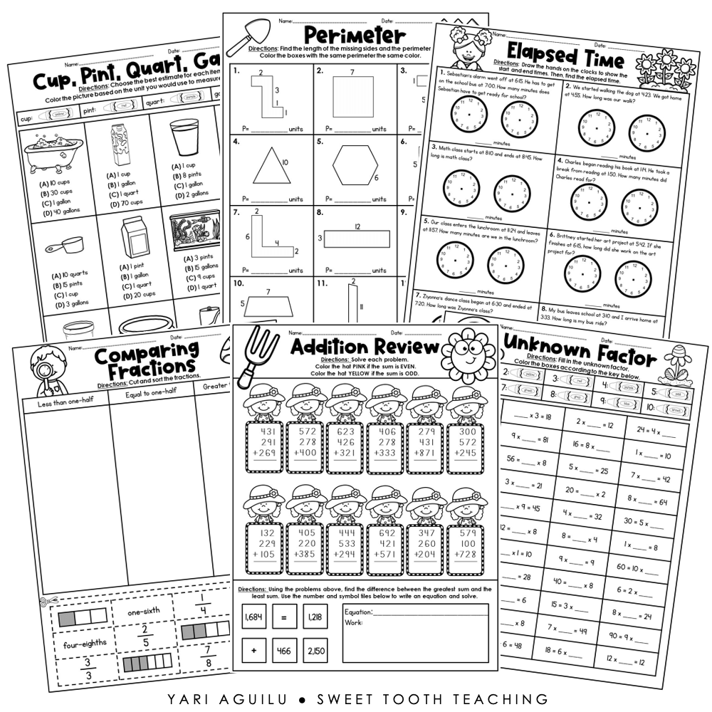 Printable 3rd Grade Math Worksheets