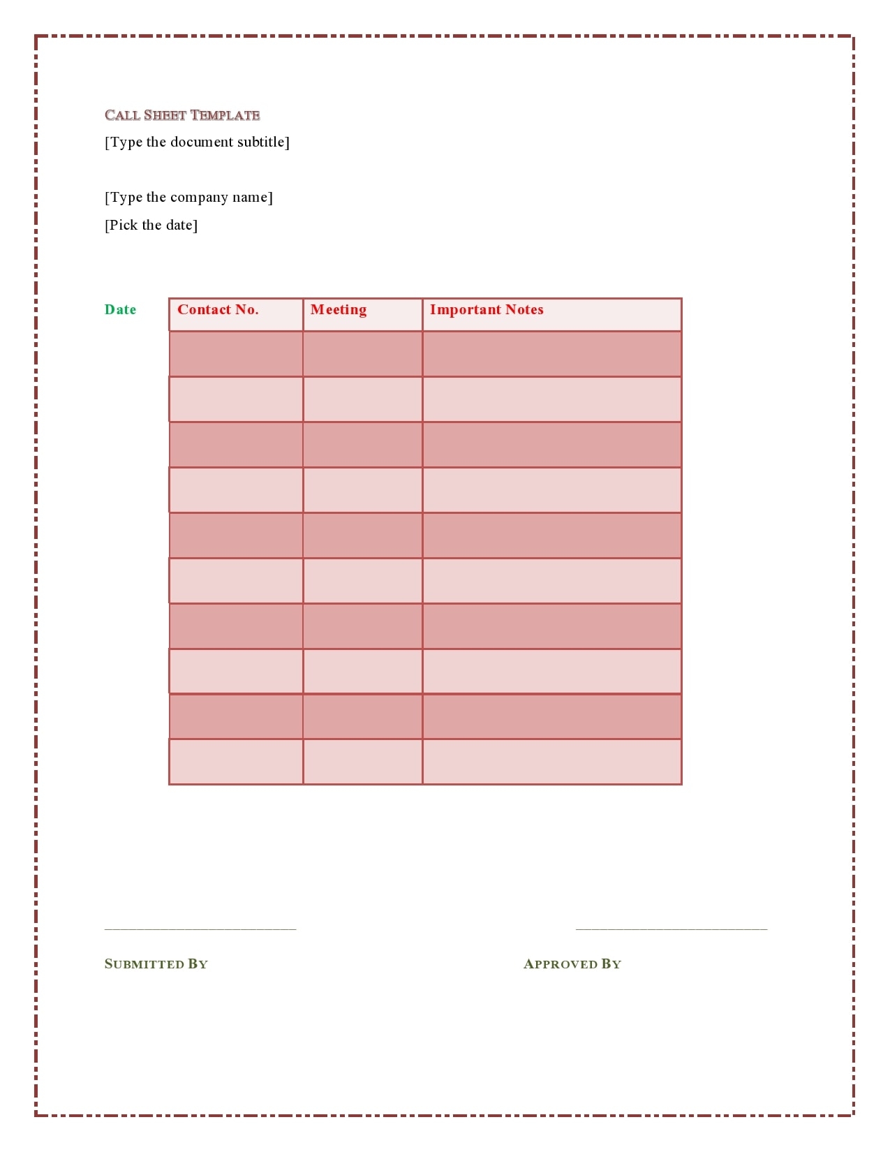40 Free Contact Sheet Templates Excel Word TemplateArchive