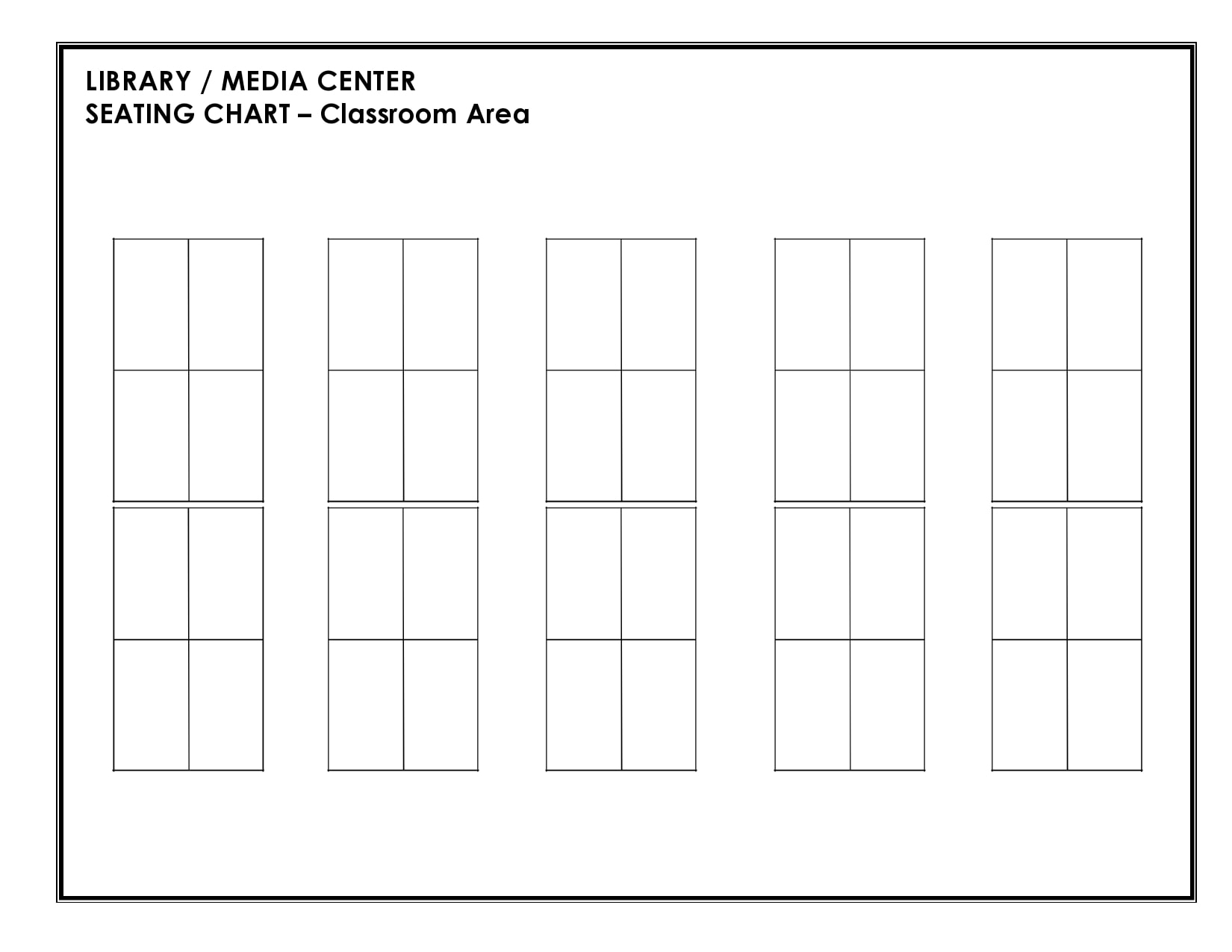 Classroom Seating Chart Printable
