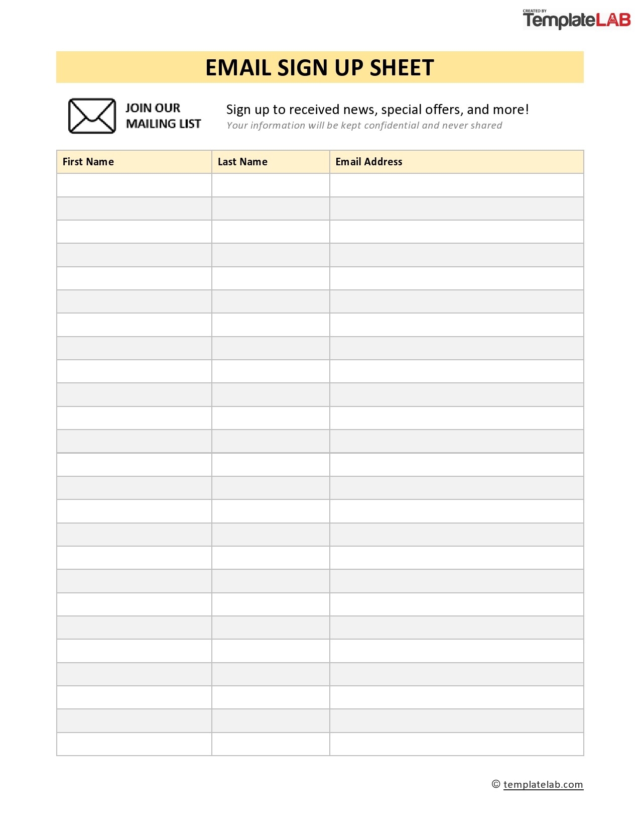 40 Sign Up Sheet Sign In Sheet Templates Word Excel 