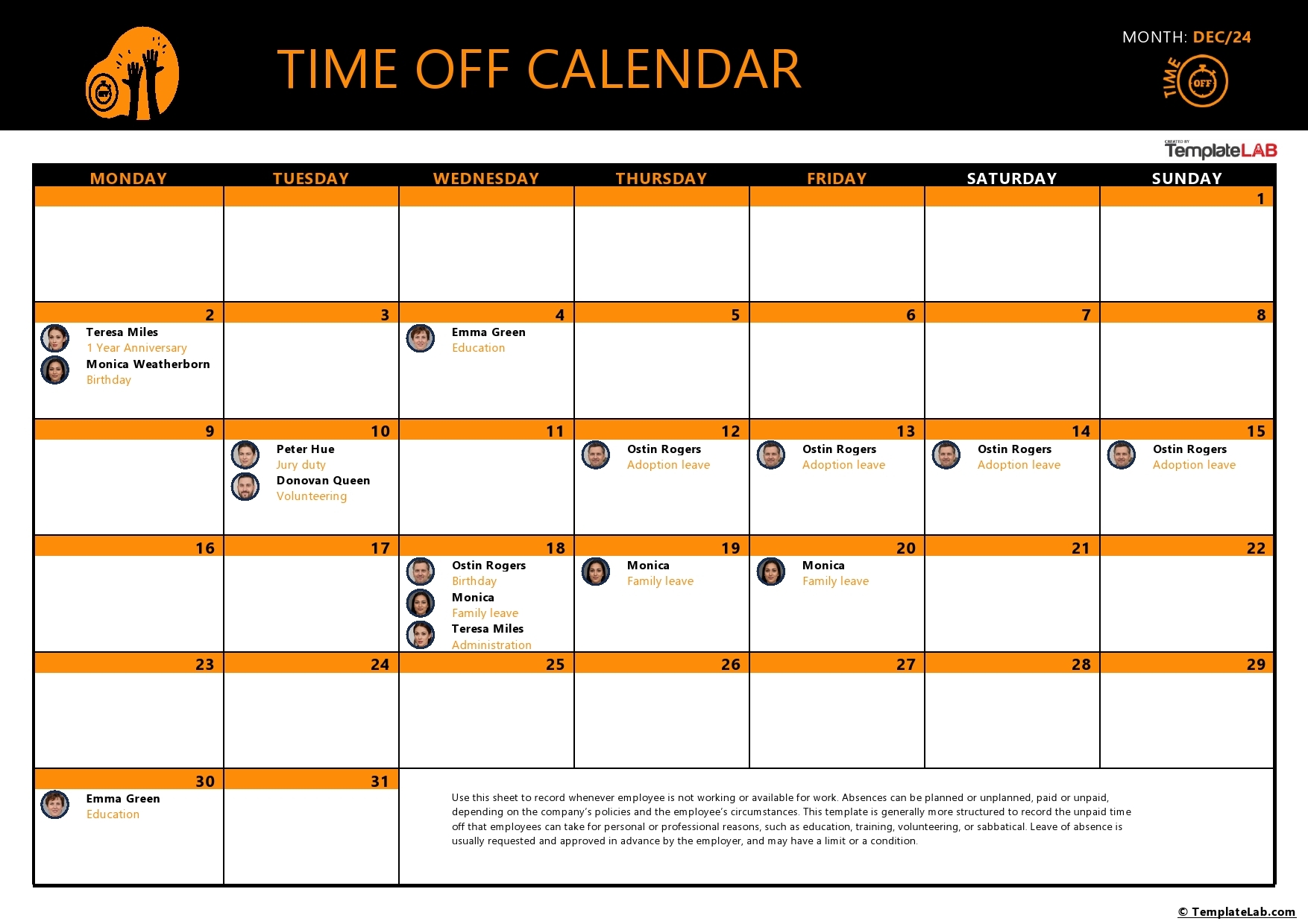 47 Employee Vacation Trackers Excel Word TemplateLab