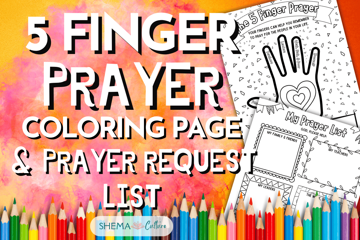 5 Finger Prayer Five Finger Prayer Printable FREE Activity