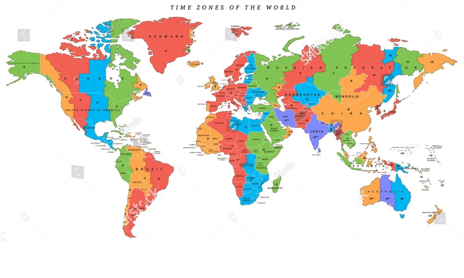 Printable World Time Zone Chart Printable World Time Zone Chart