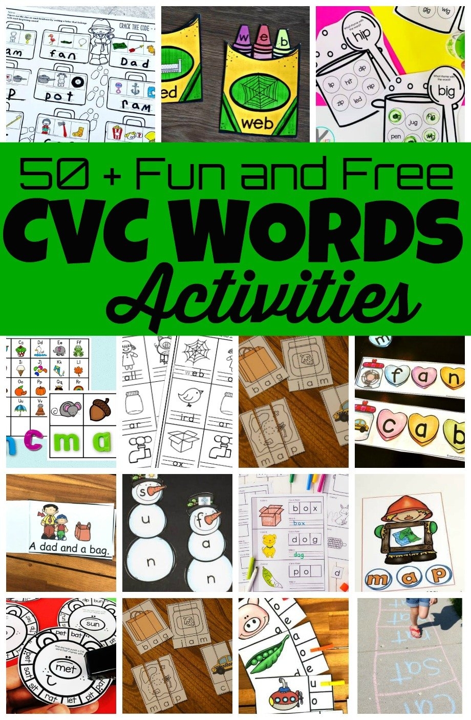 Free Printable Cvc Worksheets