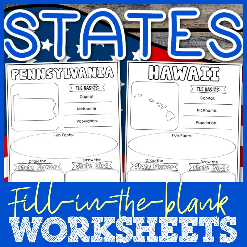 50 States Worksheets Research And Fill in the Blanks 50 States Worksheets Research And Fill in the Blanks