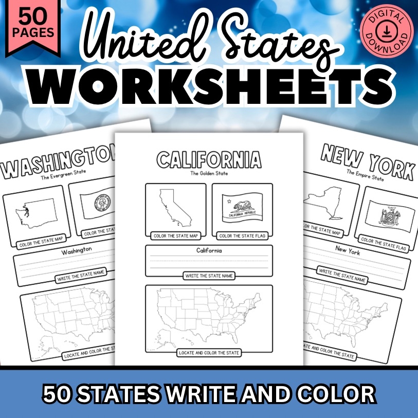 Free Printable State Worksheets