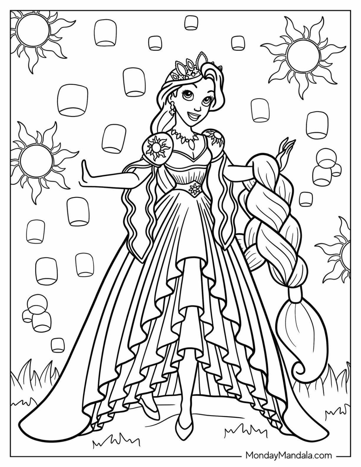 500 Princess Coloring Pages Free PDF Printables