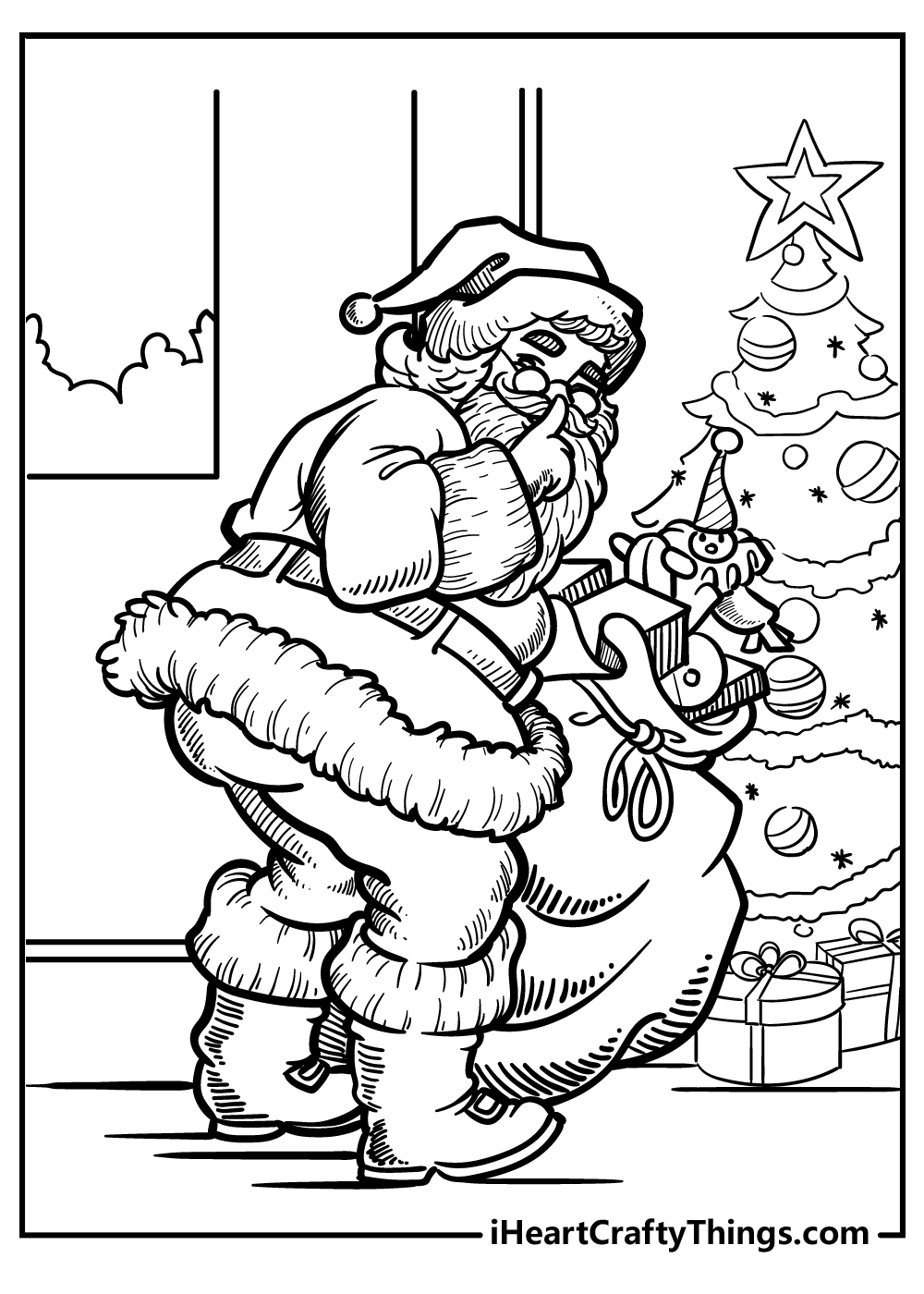Printable Santa Coloring Sheets