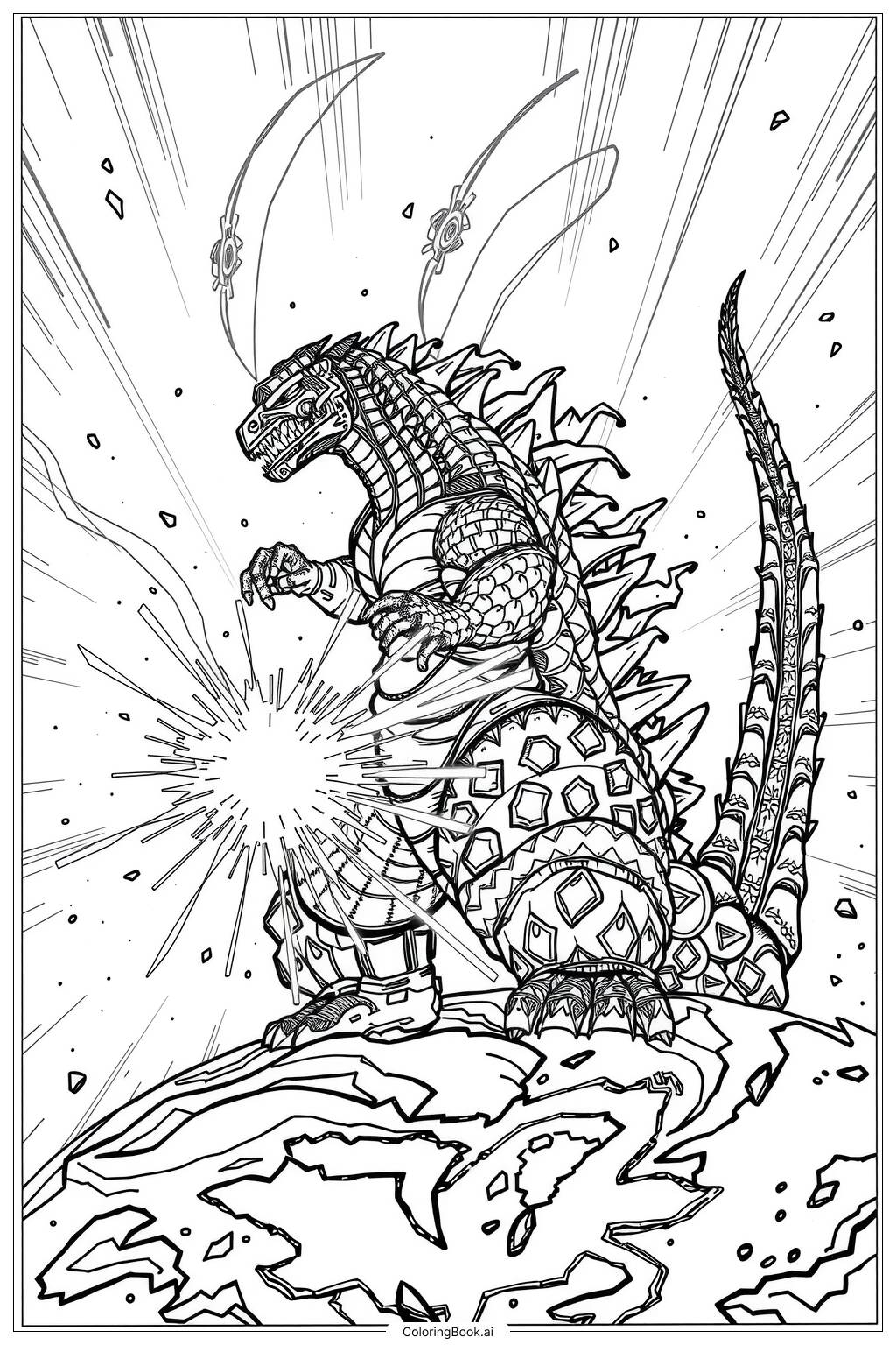 59 Godzilla Coloring Pages Free PDF PNG Printables