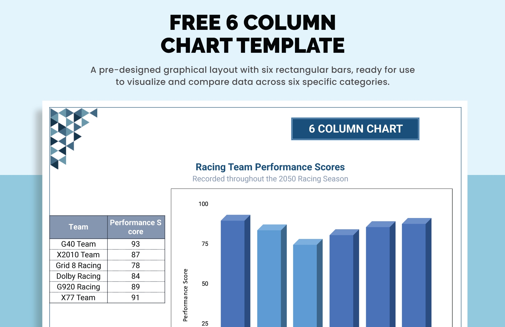 6 Column Chart In Excel Google Sheets Download Template 6 Column Chart In Excel Google Sheets Download Template