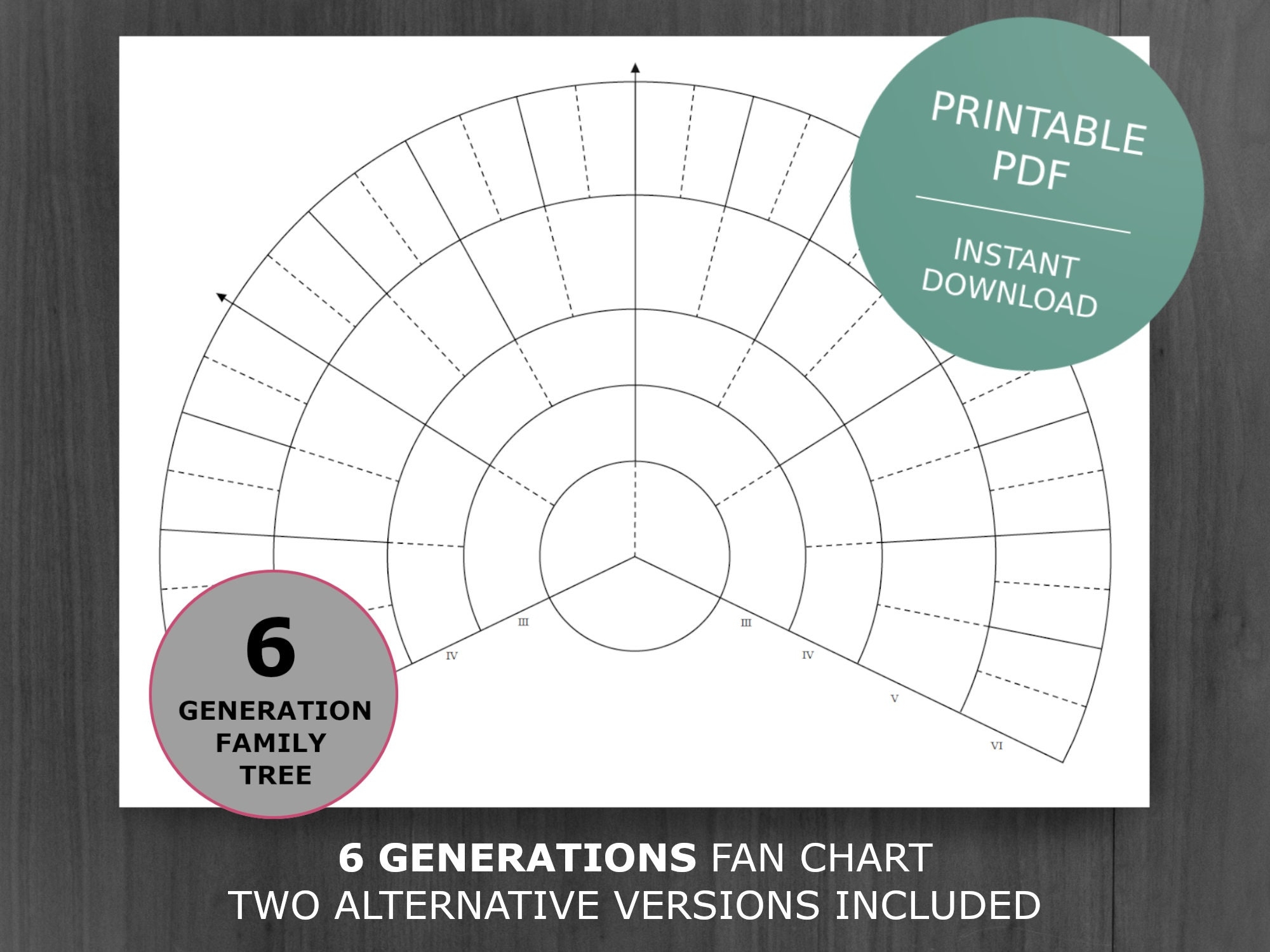 Free Printable Family Tree Fan Charts