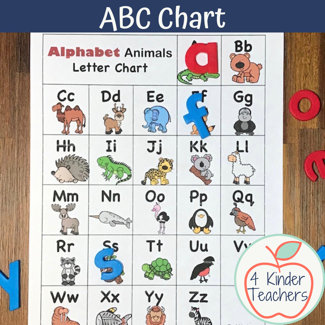 Kindergarten Alphabet Chart Printable