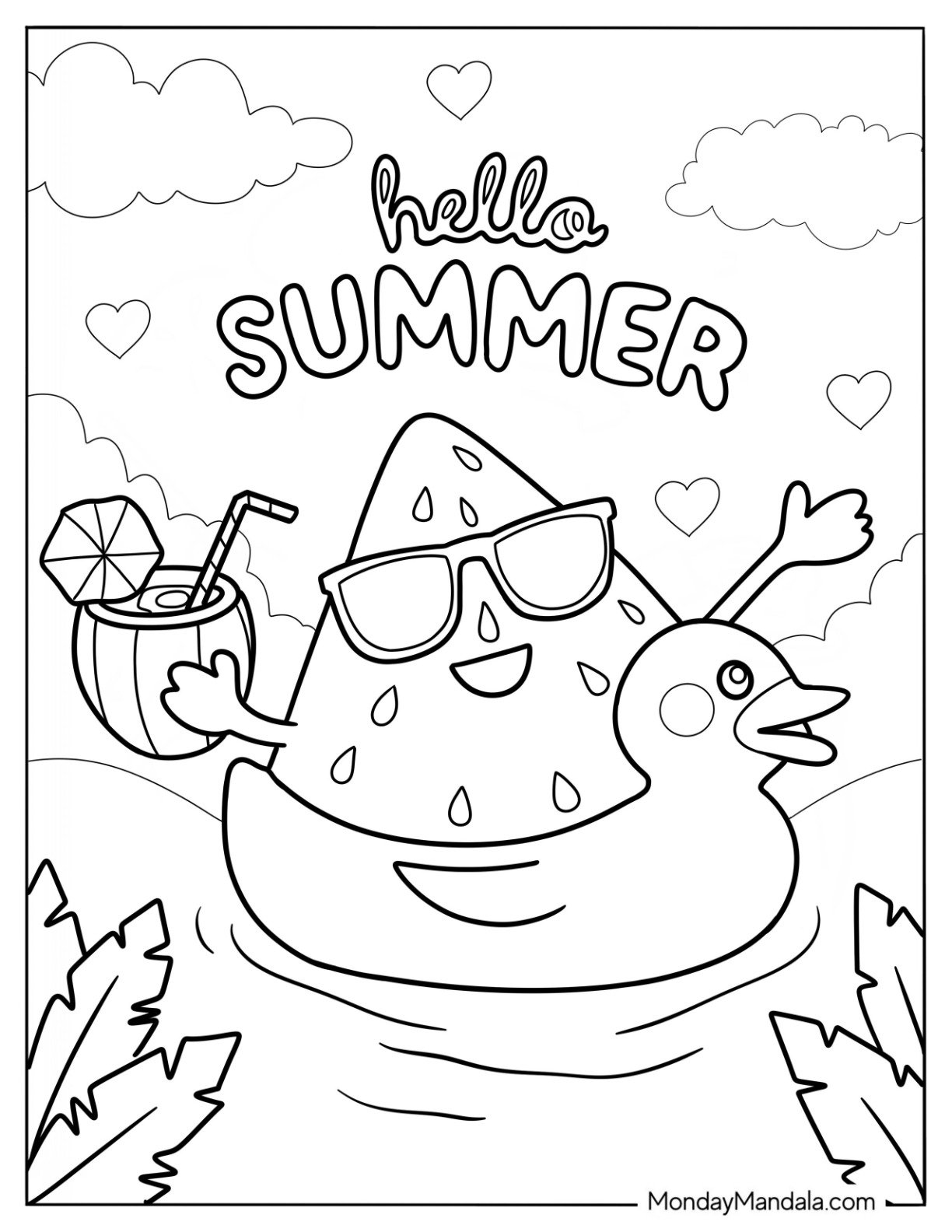 61 Summer Coloring Pages Free PDF Printables 61 Summer Coloring Pages Free PDF Printables