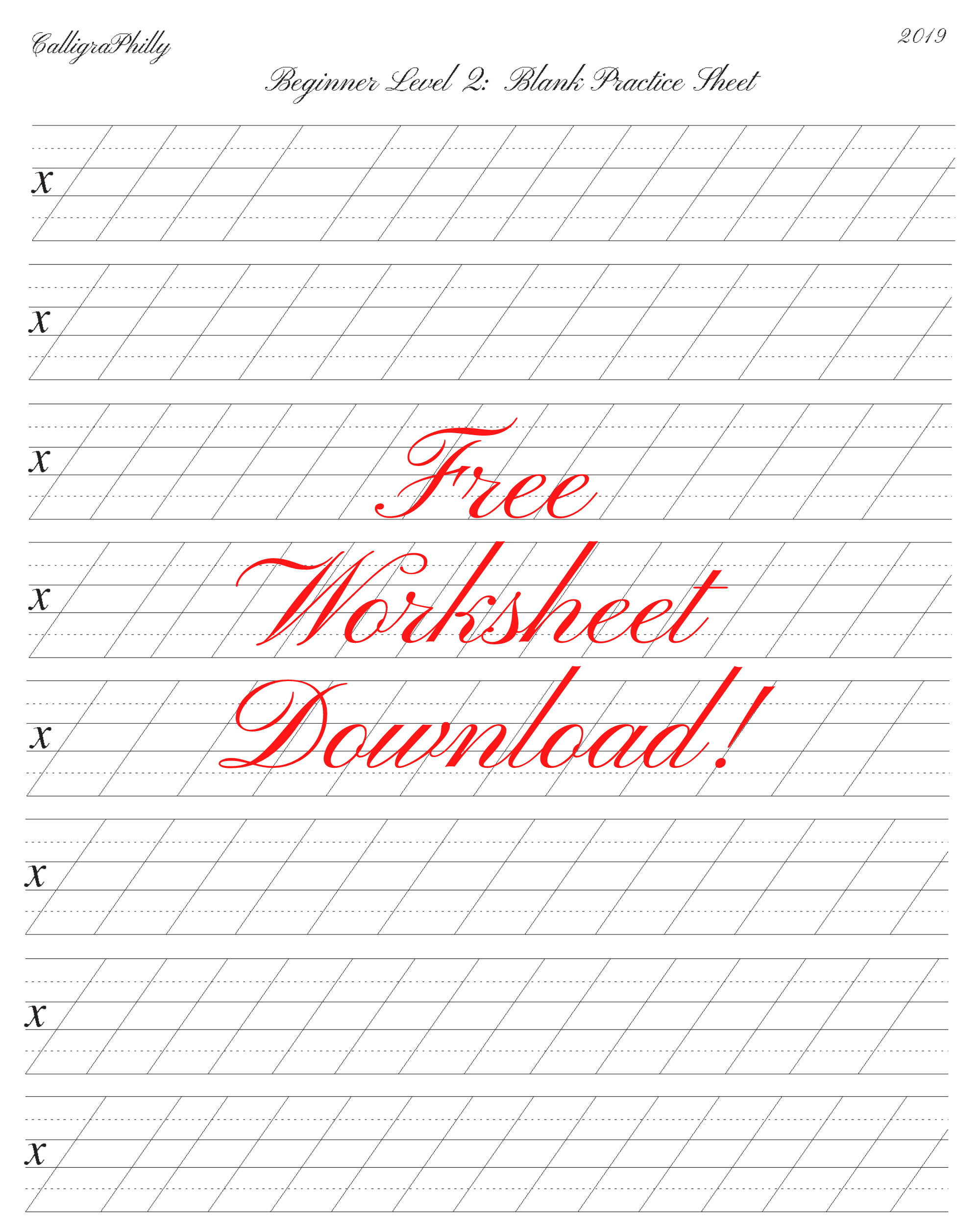 9 Free Calligraphy Practice Sheets Worksheets Library