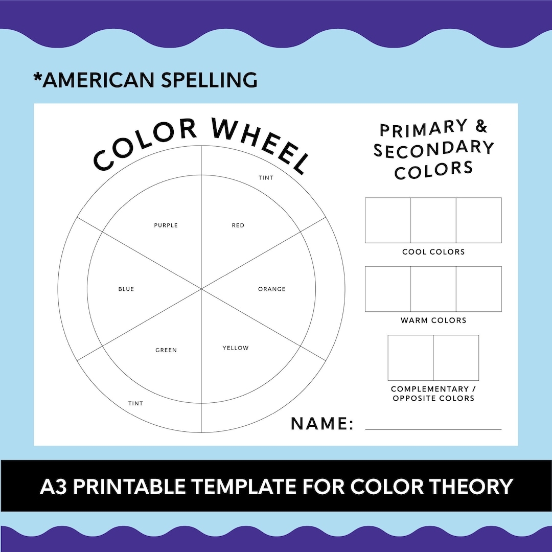 Printable Color Wheel Worksheet