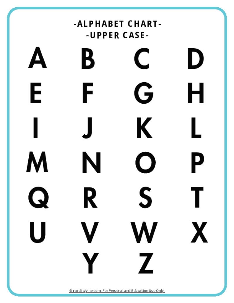 Printable Alphabet Chart Pdf