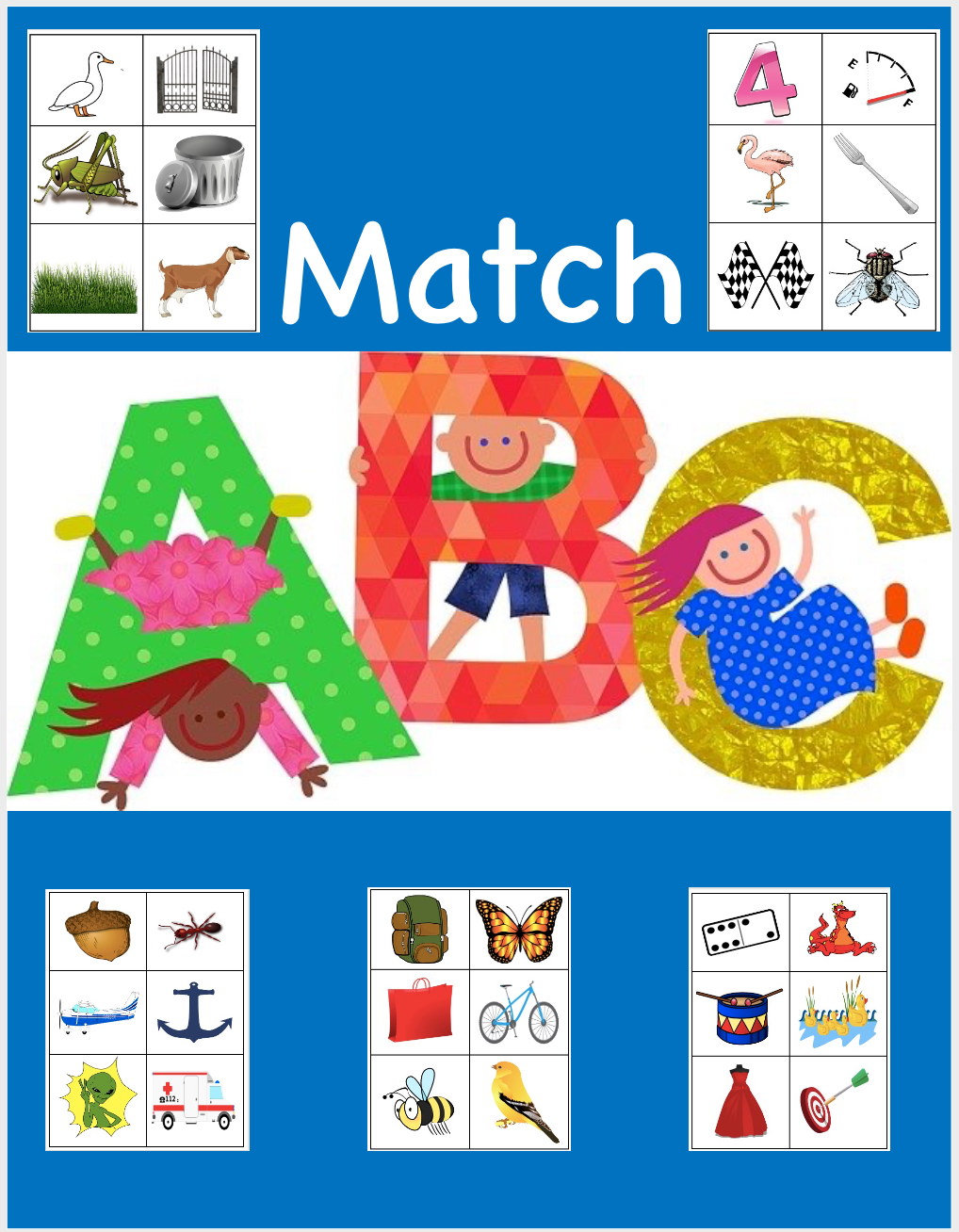 ABC Match Pocket Chart Match Letters To Words Made By Teachers
