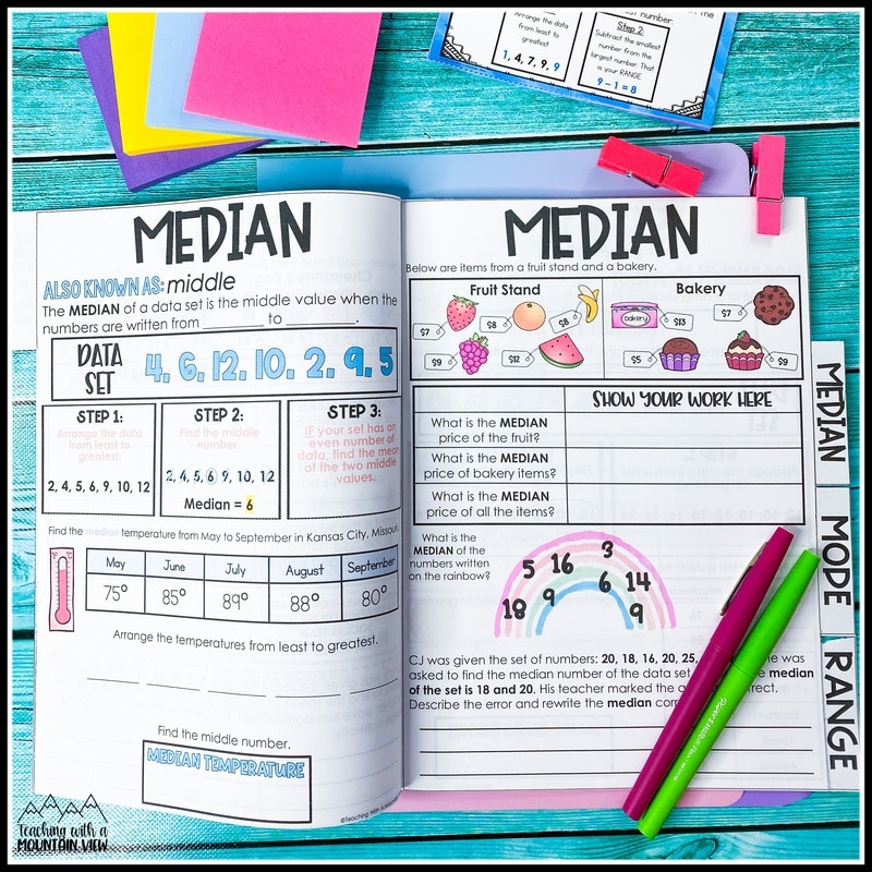 Activities For Teaching Mean Median And Mode Teaching With A Mountain View