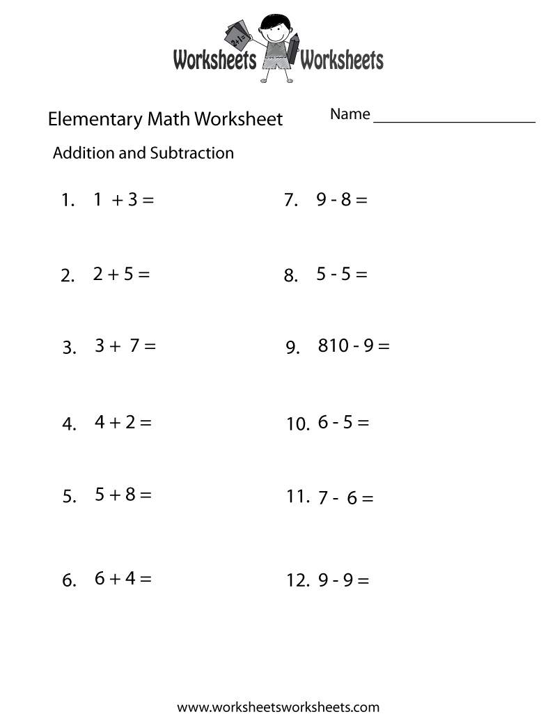 Printable Algebra 1 Worksheets