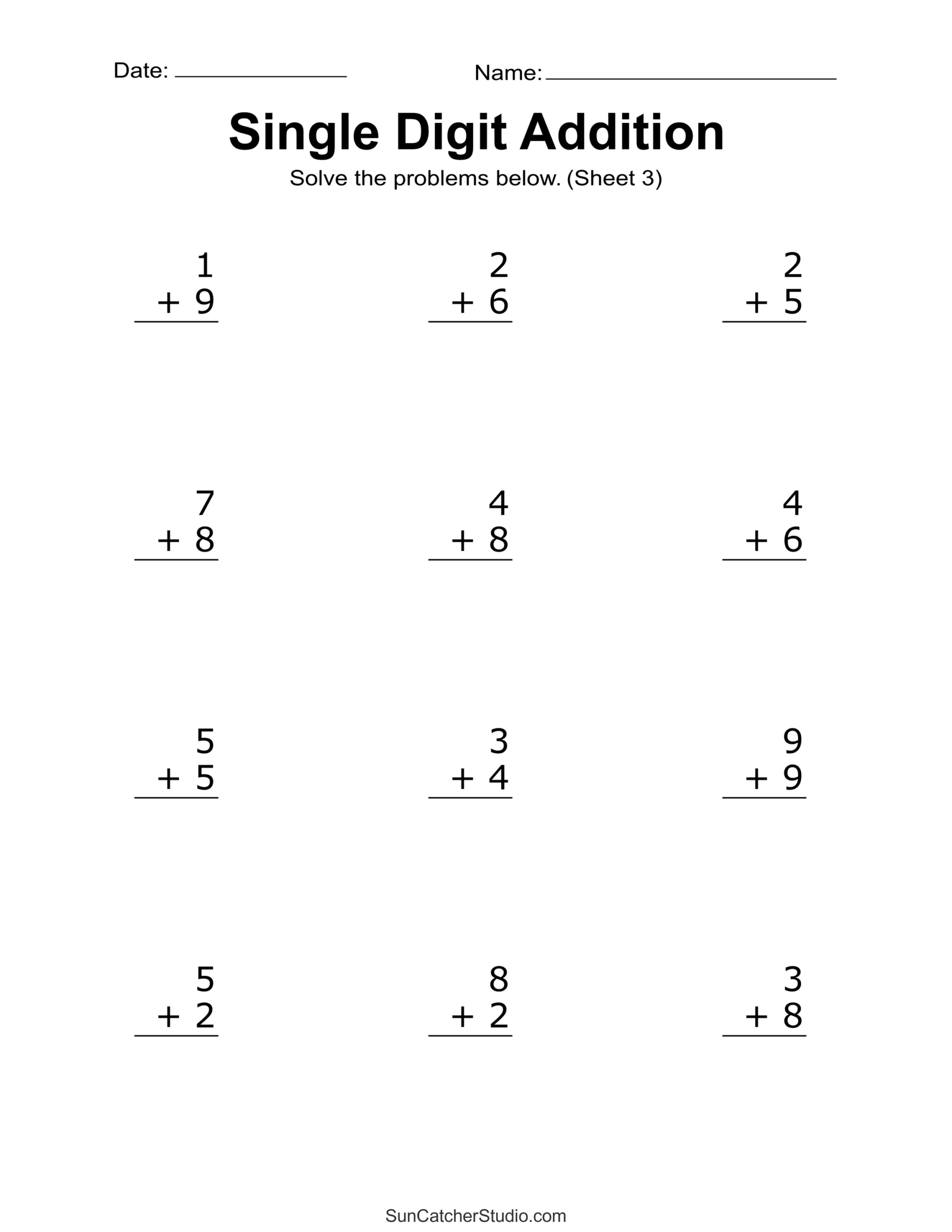 Free Printable Math Worksheets With Pictures