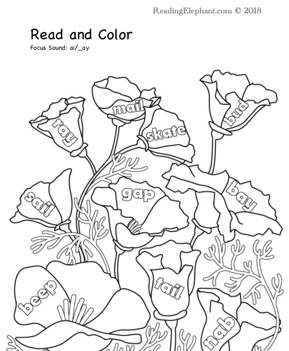 Ai And Ay Words With FREE Games Reading Elephant