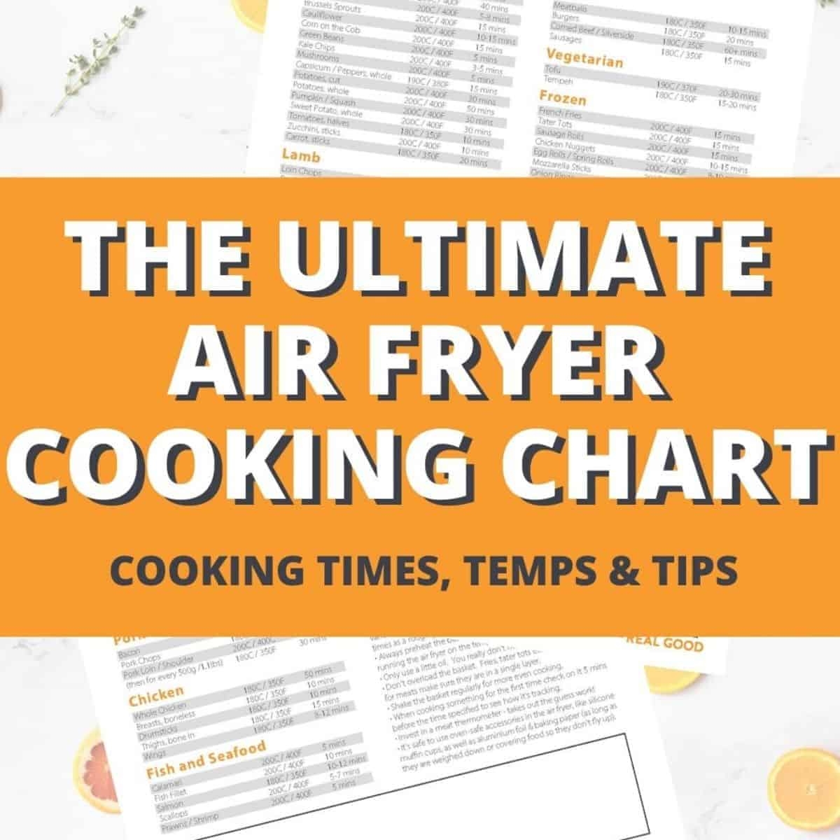 Air Fryer Cooking Chart Free Printable Cook It Real Good Air Fryer Cooking Chart Free Printable Cook It Real Good