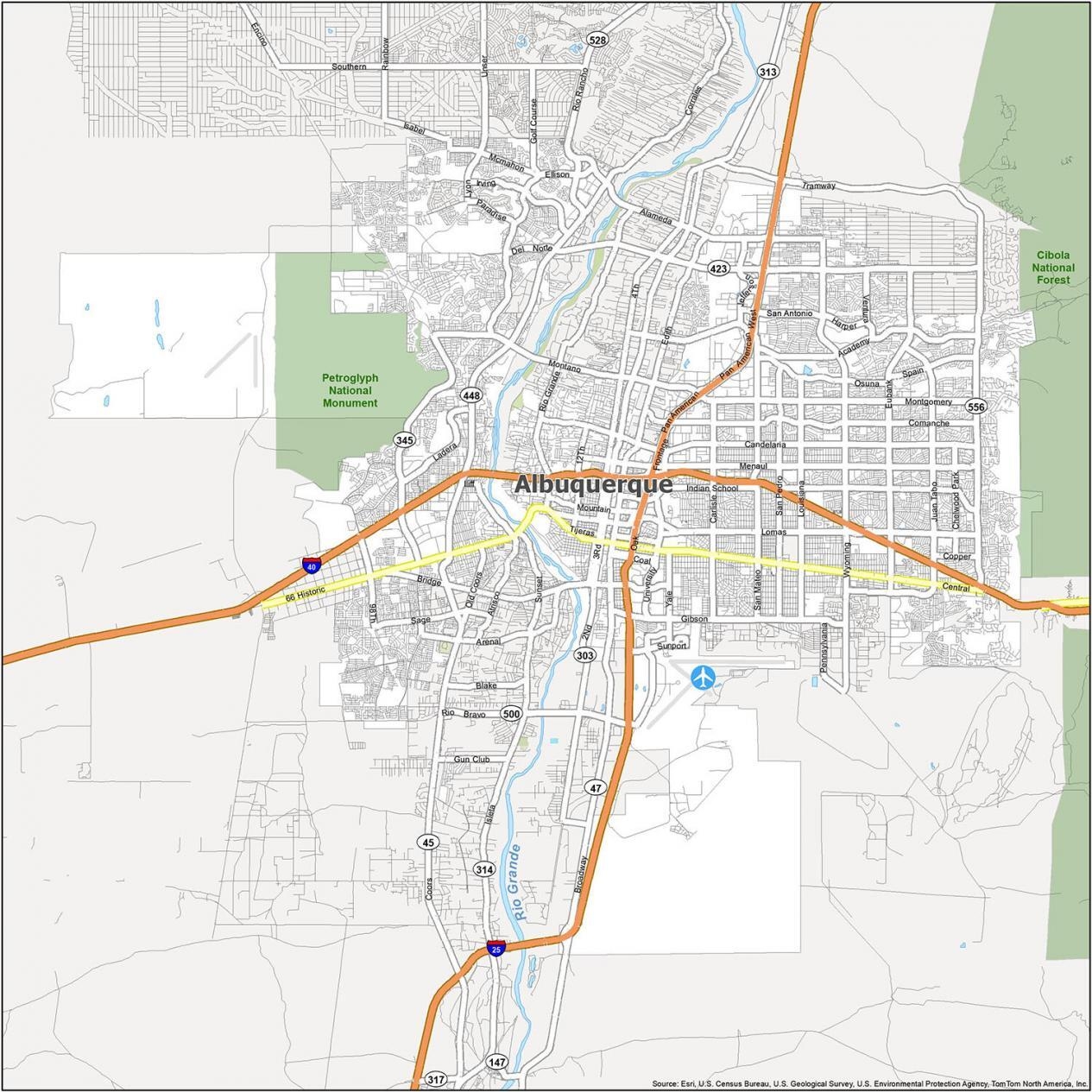 Albuquerque Map New Mexico GIS Geography