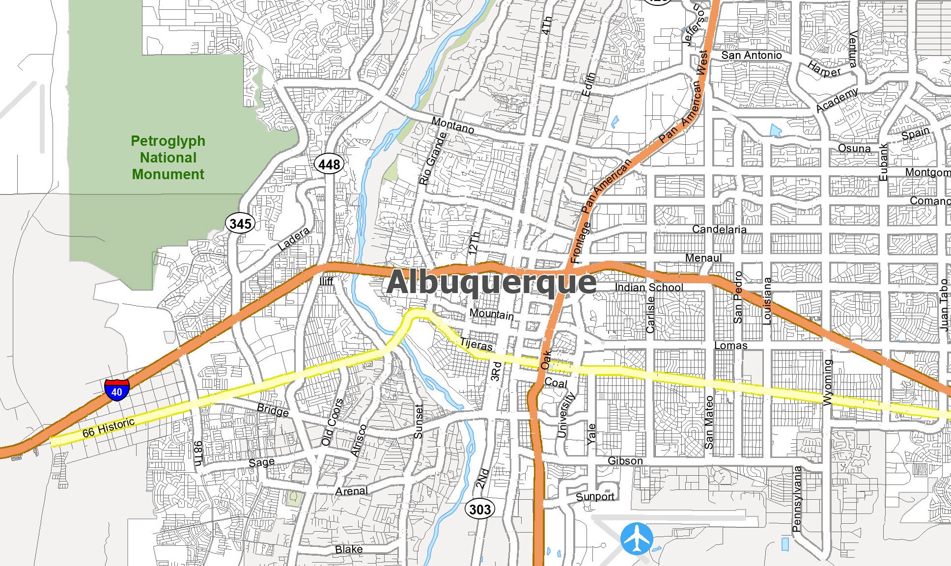 Albuquerque Map New Mexico GIS Geography