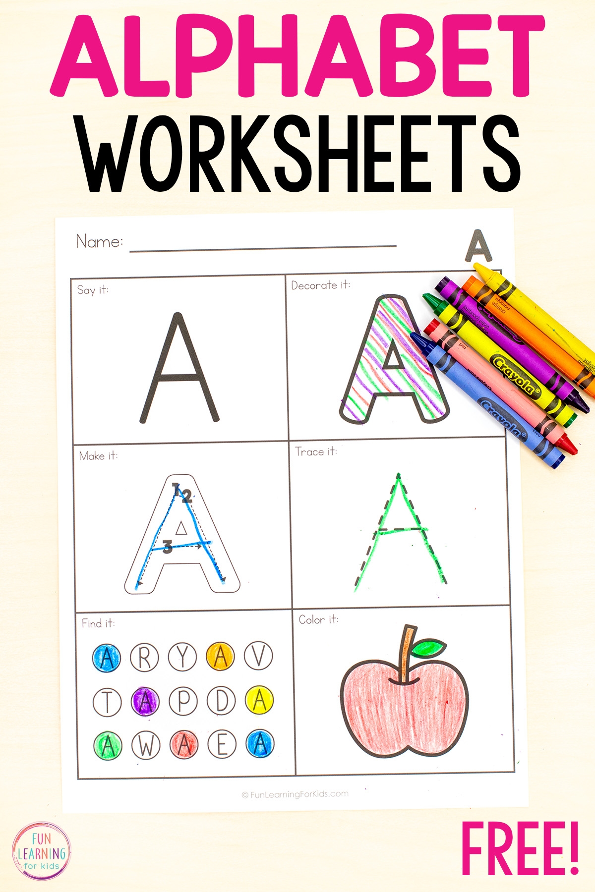 Printable Letter A Worksheets For Kindergarten