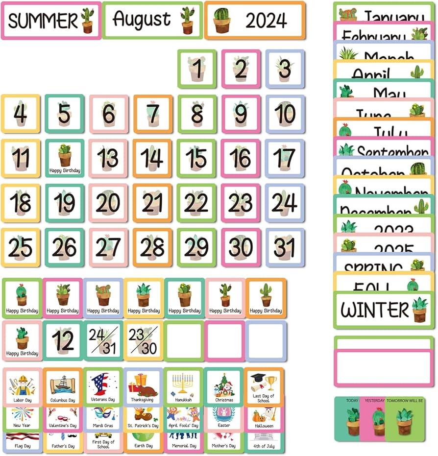 Amazon 89pcs Classroom Monthly Calendar Pocket Chart Cards For Classroom Homeschool Needs Office Products Amazon 89pcs Classroom Monthly Calendar Pocket Chart Cards For Classroom Homeschool Needs Office Products